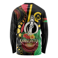 Tamtam Drum Vanuatu Long Sleeve Shirt Boar Tusk Aboriginal Flag Style