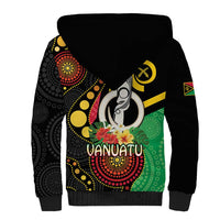 Tamtam Drum Vanuatu Sherpa Hoodie Boar Tusk Aboriginal Flag Style