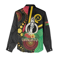 Tamtam Drum Vanuatu Women Casual Shirt Boar Tusk Aboriginal Flag Style LT14 - Polynesian Pride