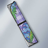Hawaii Jade Vine Lei Auto Sun Shade Aloha Palaka Motif - Purple - Polynesian Pride