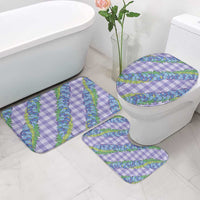 Hawaii Jade Vine Lei Bathroom Set Aloha Palaka Motif - Purple - Polynesian Pride