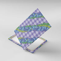 Hawaii Jade Vine Lei Canvas Wall Art Aloha Palaka Motif - Purple - Polynesian Pride