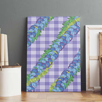 Hawaii Jade Vine Lei Canvas Wall Art Aloha Palaka Motif - Purple - Polynesian Pride