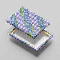 Hawaii Jade Vine Lei Canvas Wall Art Aloha Palaka Motif - Purple - Polynesian Pride