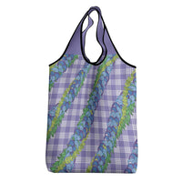 Hawaii Jade Vine Lei Grocery Bag Aloha Palaka Motif - Purple - Polynesian Pride
