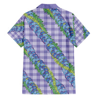 Hawaii Jade Vine Lei Hawaiian Shirt Aloha Palaka Motif - Purple - Polynesian Pride