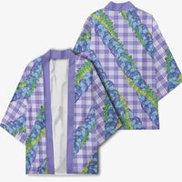 Hawaii Jade Vine Lei Kimono Aloha Palaka Motif - Purple - Polynesian Pride