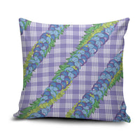 Hawaii Jade Vine Lei Pillow Cover Aloha Palaka Motif - Purple - Polynesian Pride