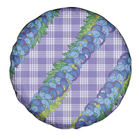 Hawaii Jade Vine Lei Spare Tire Cover Aloha Palaka Motif - Purple - Polynesian Pride