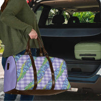 Hawaii Jade Vine Lei Travel Bag Aloha Palaka Motif - Purple - Polynesian Pride