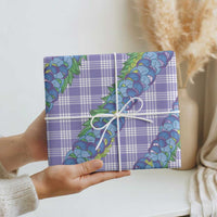 Hawaii Jade Vine Lei Wrapping Paper Aloha Palaka Motif - Purple - Polynesian Pride