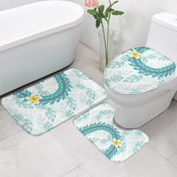 Jade Vine Lei Hawaii Bathroom Set Aloha Seamless Tropical Leaves - Polynesian Pride