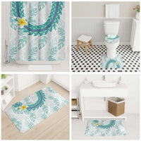 Jade Vine Lei Hawaii Bathroom Set Aloha Seamless Tropical Leaves - Polynesian Pride