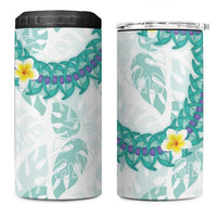 Jade Vine Lei Hawaii 4 in 1 Can Cooler Tumbler Aloha Seamless Tropical Leaves - Polynesian Pride