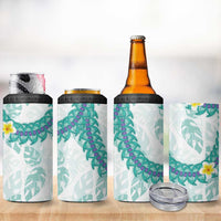 Jade Vine Lei Hawaii 4 in 1 Can Cooler Tumbler Aloha Seamless Tropical Leaves - Polynesian Pride