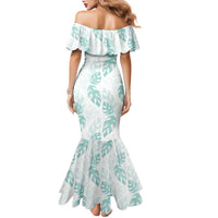 Jade Vine Lei Hawaii Family Matching Mermaid Dress and Hawaiian Shirt Aloha Seamless Tropical Leaves - Polynesian Pride