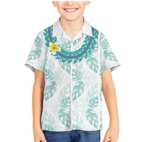 Jade Vine Lei Hawaii Family Matching Mermaid Dress and Hawaiian Shirt Aloha Seamless Tropical Leaves - Polynesian Pride