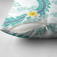 Jade Vine Lei Hawaii Pillow Cover Aloha Seamless Tropical Leaves - Polynesian Pride
