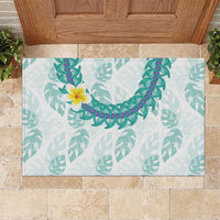 Jade Vine Lei Hawaii Rubber Doormat Aloha Seamless Tropical Leaves - Polynesian Pride