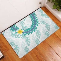Jade Vine Lei Hawaii Rubber Doormat Aloha Seamless Tropical Leaves - Polynesian Pride