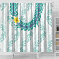 Jade Vine Lei Hawaii Shower Curtain Aloha Seamless Tropical Leaves - Polynesian Pride