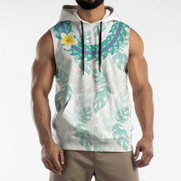 Jade Vine Lei Hawaii Sleeveless Hoodie Aloha Seamless Tropical Leaves - Polynesian Pride
