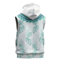 Jade Vine Lei Hawaii Sleeveless Zip Hoodie Aloha Seamless Tropical Leaves - Polynesian Pride