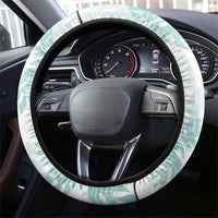 Jade Vine Lei Hawaii Steering Wheel Cover Aloha Seamless Tropical Leaves - Polynesian Pride