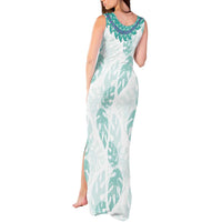 Jade Vine Lei Hawaii Tank Maxi Dress Aloha Seamless Tropical Leaves - Polynesian Pride