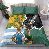 Rugby 2025 Championship Bedding Set Southern Hemisphere Countries Mascots - Polynesian Pride