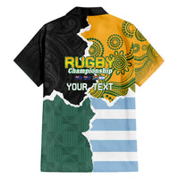 Personalised Rugby 2025 Championship Family Matching Puletasi and Hawaiian Shirt Southern Hemisphere Countries Mascots - Polynesian Pride