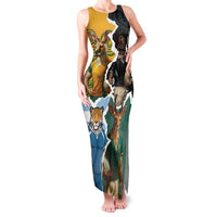 Personalised Rugby 2025 Championship Family Matching Tank Maxi Dress and Hawaiian Shirt Southern Hemisphere Countries Mascots - Polynesian Pride