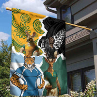Rugby 2025 Championship Garden Flag Southern Hemisphere Countries Mascots - Polynesian Pride