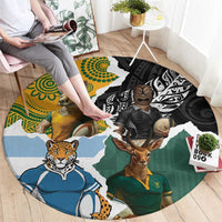 Rugby 2025 Championship Round Carpet Southern Hemisphere Countries Mascots - Polynesian Pride