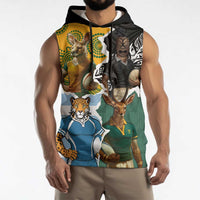 Personalised Rugby 2025 Championship Sleeveless Hoodie Southern Hemisphere Countries Mascots - Polynesian Pride