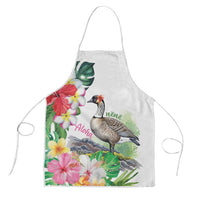 Aloha Hawaii Nene Goose Apron Tropical Flowers Watercolor Stylized - Polynesian Pride