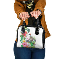 Aloha Hawaii Nene Goose Shoulder Handbag Tropical Flowers Watercolor Stylized - Polynesian Pride