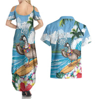 Aloha Hawaii Shaka Nene Goose Couples Matching Summer Maxi Dress and Hawaiian Shirt Surfing Take It Easy - Polynesian Pride