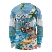 Aloha Hawaii Shaka Nene Goose Long Sleeve Shirt Surfing Take It Easy - Polynesian Pride