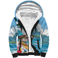 Aloha Hawaii Shaka Nene Goose Sherpa Hoodie Surfing Take It Easy - Polynesian Pride