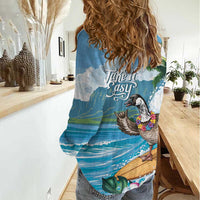 Aloha Hawaii Shaka Nene Goose Women Casual Shirt Surfing Take It Easy - Polynesian Pride