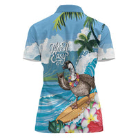 Aloha Hawaii Shaka Nene Goose Women Polo Shirt Surfing Take It Easy - Polynesian Pride