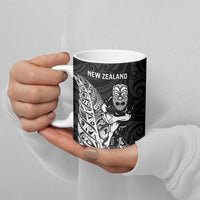 New Zealand and Wales Rugby Custom Ceramic Mug Aotearoa All Black Combine Welsh Dragon - Polynesian Pride