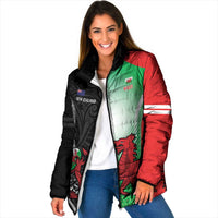 New Zealand and Wales Rugby Custom Padded Jacket Aotearoa All Black Combine Welsh Dragon - Polynesian Pride