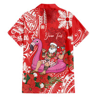 Personalized Hawaii Christmas Hawaiian Shirt Mele Kalikimaka Chilling Shaka Santa Flamingo LT14 - Polynesian Pride