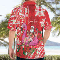 Personalized Hawaii Christmas Hawaiian Shirt Mele Kalikimaka Chilling Shaka Santa Flamingo LT14 - Polynesian Pride