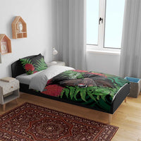 Meri Kirihimete New Zealand Bedding Set Piwakawaka Koru Fern Mix Pohutukawa - Polynesian Pride