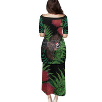 Meri Kirihimete New Zealand Family Matching Puletasi and Hawaiian Shirt Piwakawaka Koru Fern Mix Pohutukawa - Polynesian Pride