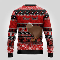 Personalised New Zealand Christmas Ugly Christmas Sweater Aotearoa Kiwi Meri Kirihimete Red Version LT14 - Polynesian Pride