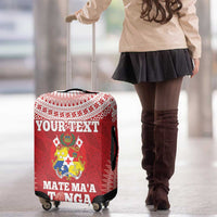Custom Tonga Mate Maa Luggage Cover Go Champions Tongan Ngatu - Red